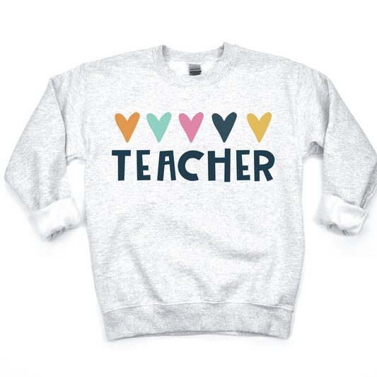 Teacher Hearts DTF Transfer