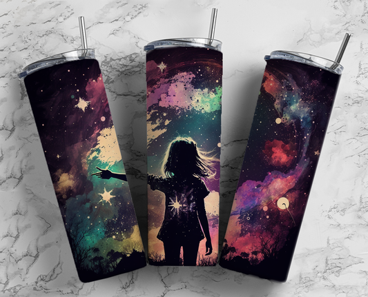 Dreamy Starry Night Completed 20oz Skinny Tumbler
