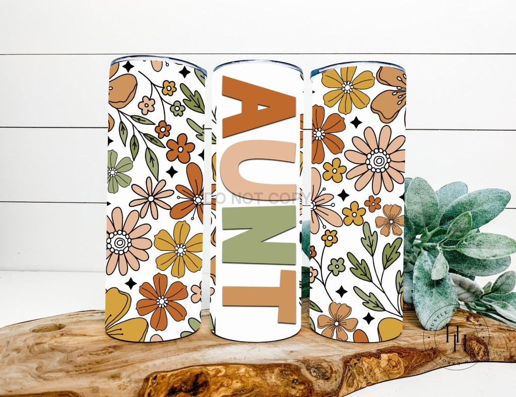 Aunt Wildflower Completed 20Oz Skinny Tumbler Sublimation