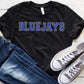 Bluejays Faux Chenille Letters Graphic Tee