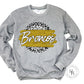 Broncos Grey Leopard Graphic Tee Shirt