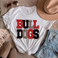 Bulldogs Red/black Faux Applique Shirt