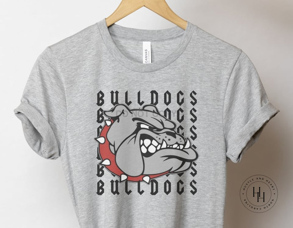Bulldogs Repeating Mascot Graphic Tee Small Shirt