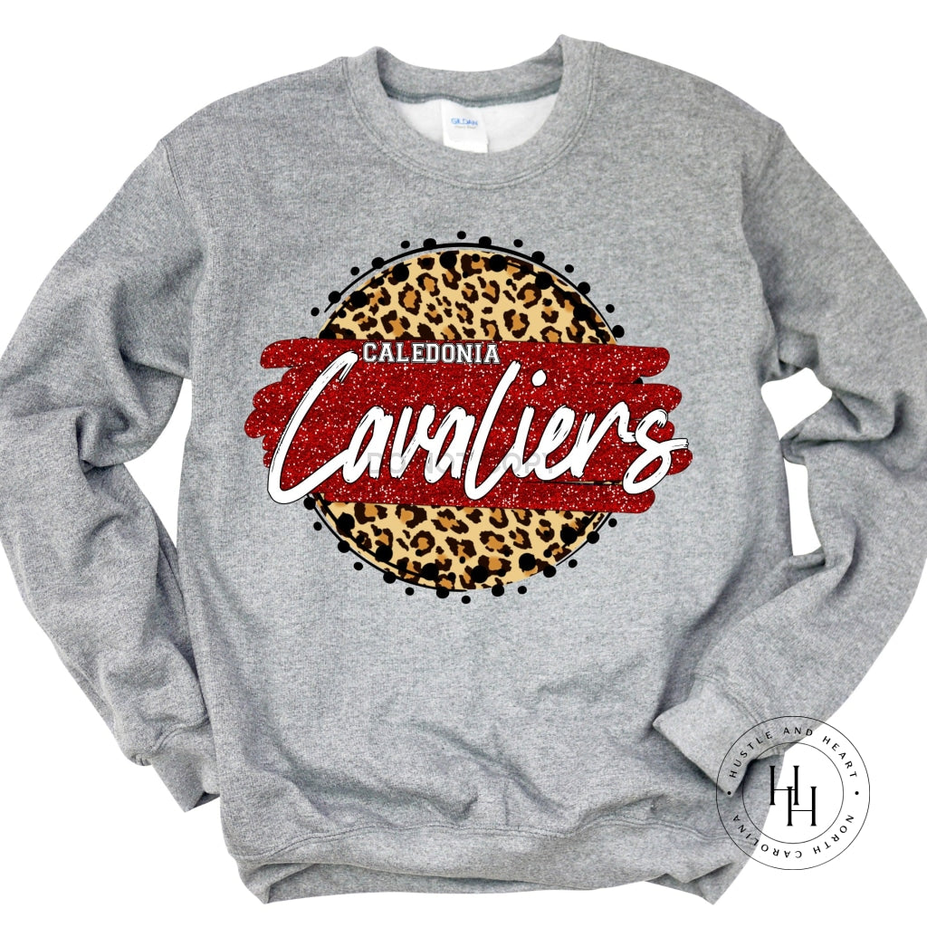 Caledonia Cavaliers Gold Tan Leopard Shirt