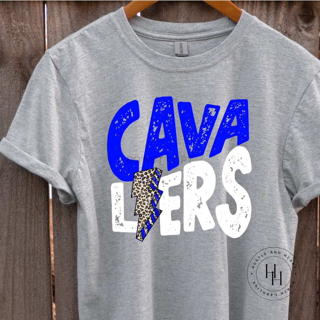 Cavaliers Royal Blue/white Lightning Bolt Graphic Tee