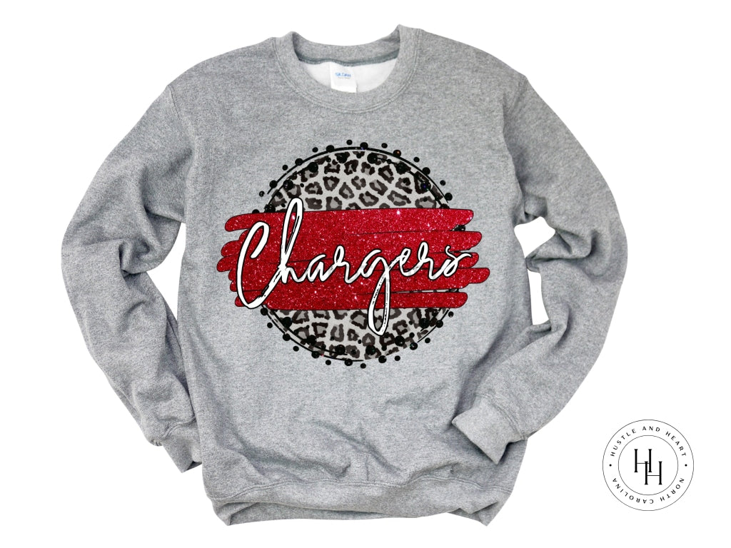 Chargers Red/white With Black Outline Shirt