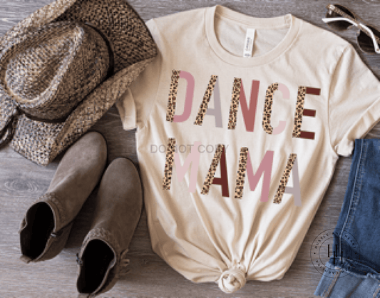 Dance Mama Half Leopard Graphic Tee Youth Large Dtg