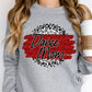 Dance Mom Red Grey Leopard Circle Graphic Tee Shirt