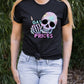 Eff Gas Prices Neon Skull Graphic Tee Dtg