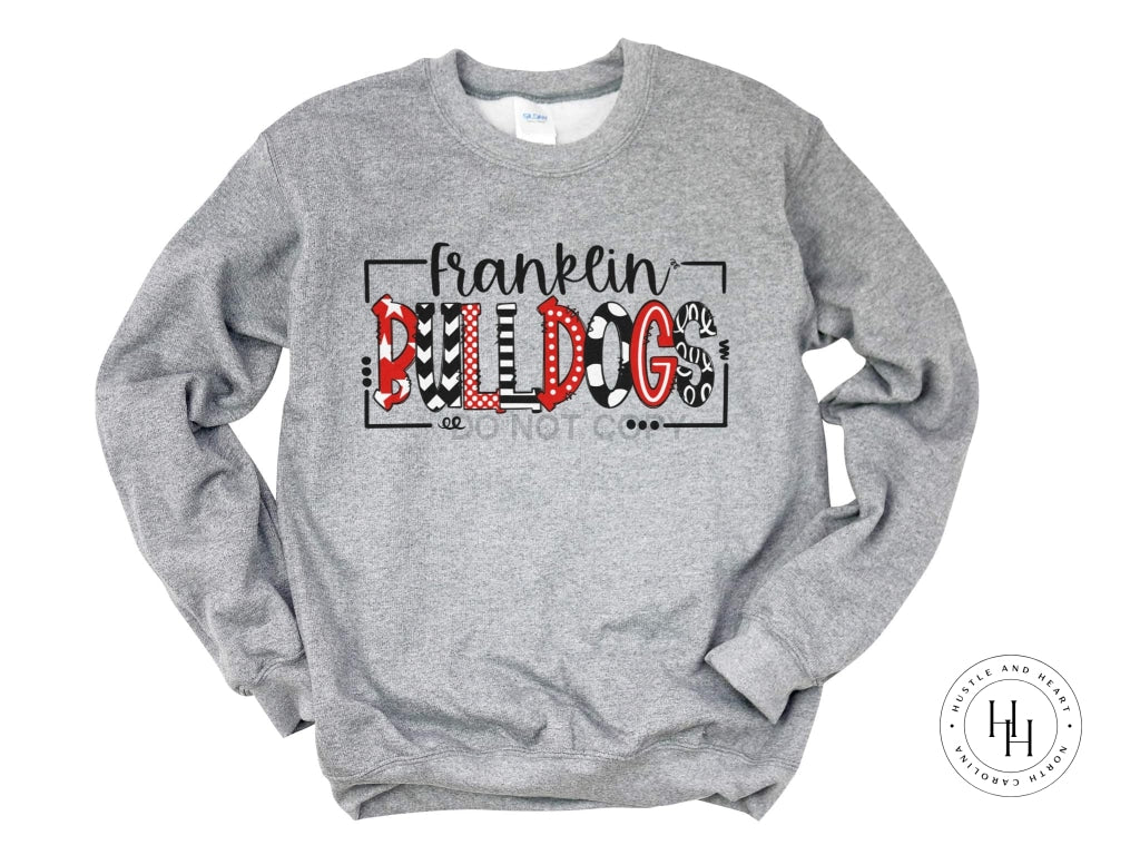Franklin Bulldogs Doodle Graphic Tee Unisex