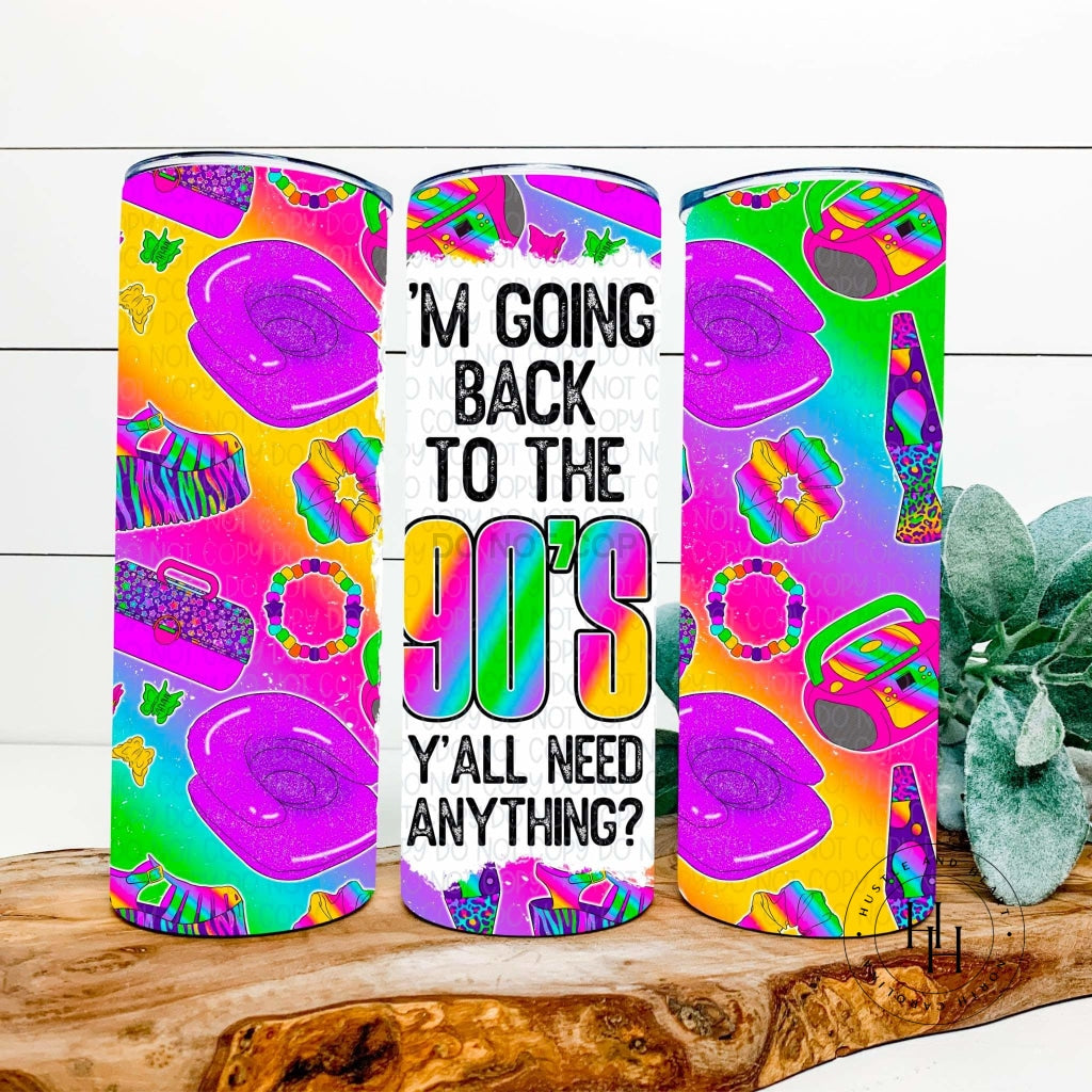 Going Back To The 90S Neon Completed 20Oz Skinny Tumbler Sublimation