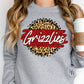 Grizzles Tan Leopard Circle Graphic Tee Shirt