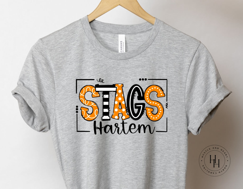Hartem Stags Doodle Graphic Tee Unisex