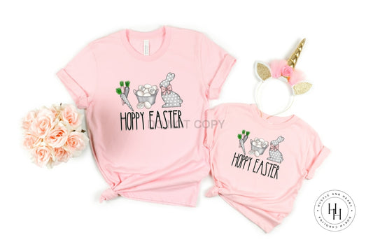 Hoppy Easter Graphic Tee Youth Small Dtg