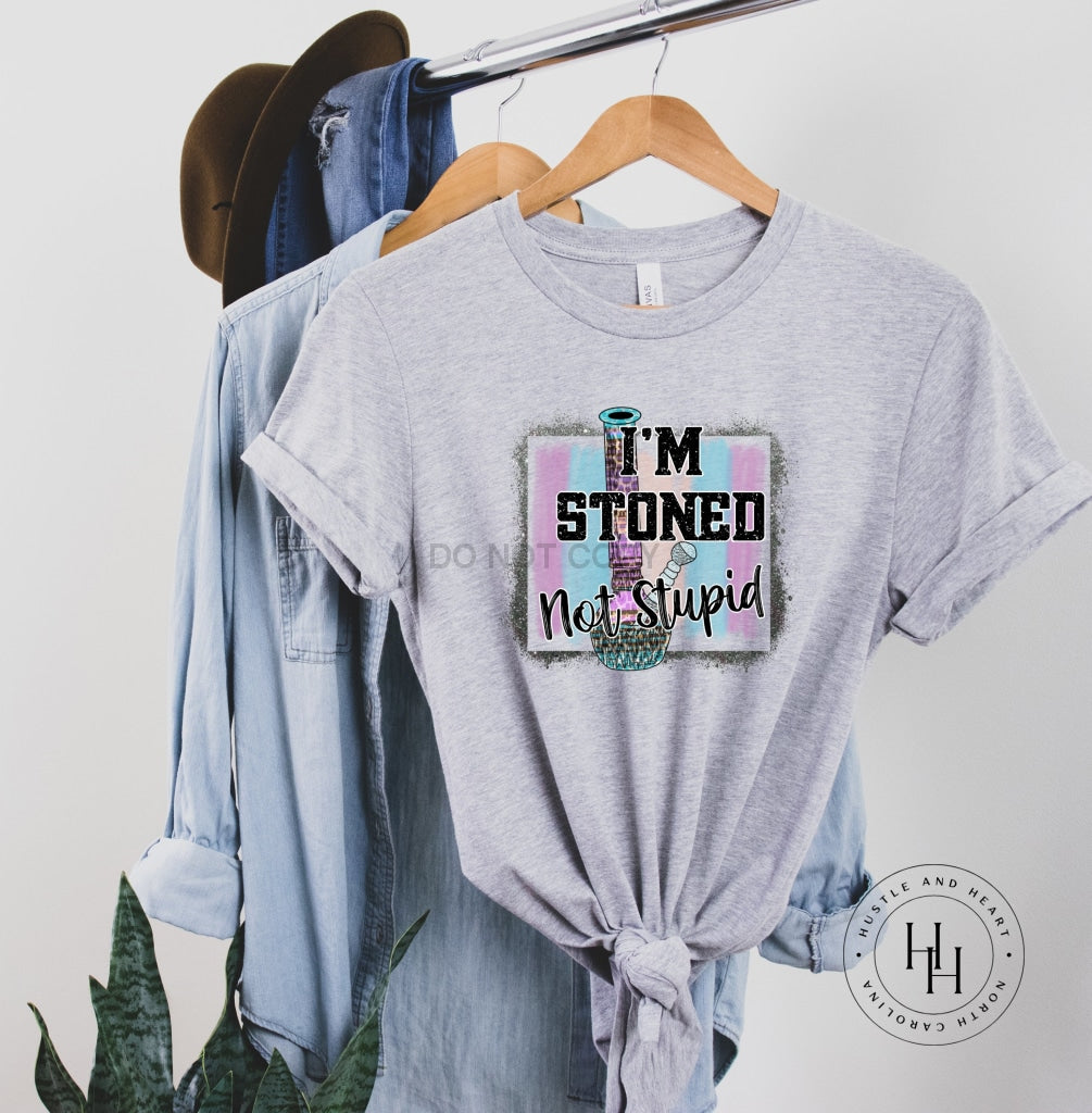 Im Stoned Not Stupid Graphic Tee Unisex / Youth Large Dtg