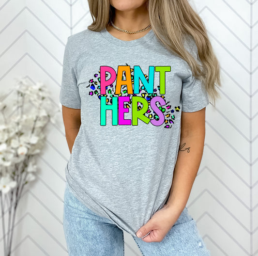 Panthers Bright Neon Mascot Graphic Tee - DTG ONLY Tee