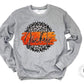 Jackets Orange/black With White Outline Graphic Tee Shirt