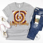 Kelly Hawks Maroon/gold Faux Embroidery Graphic Tee Shirt