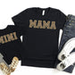 Mama Leopard Faux Chenille Letters Graphic Tee