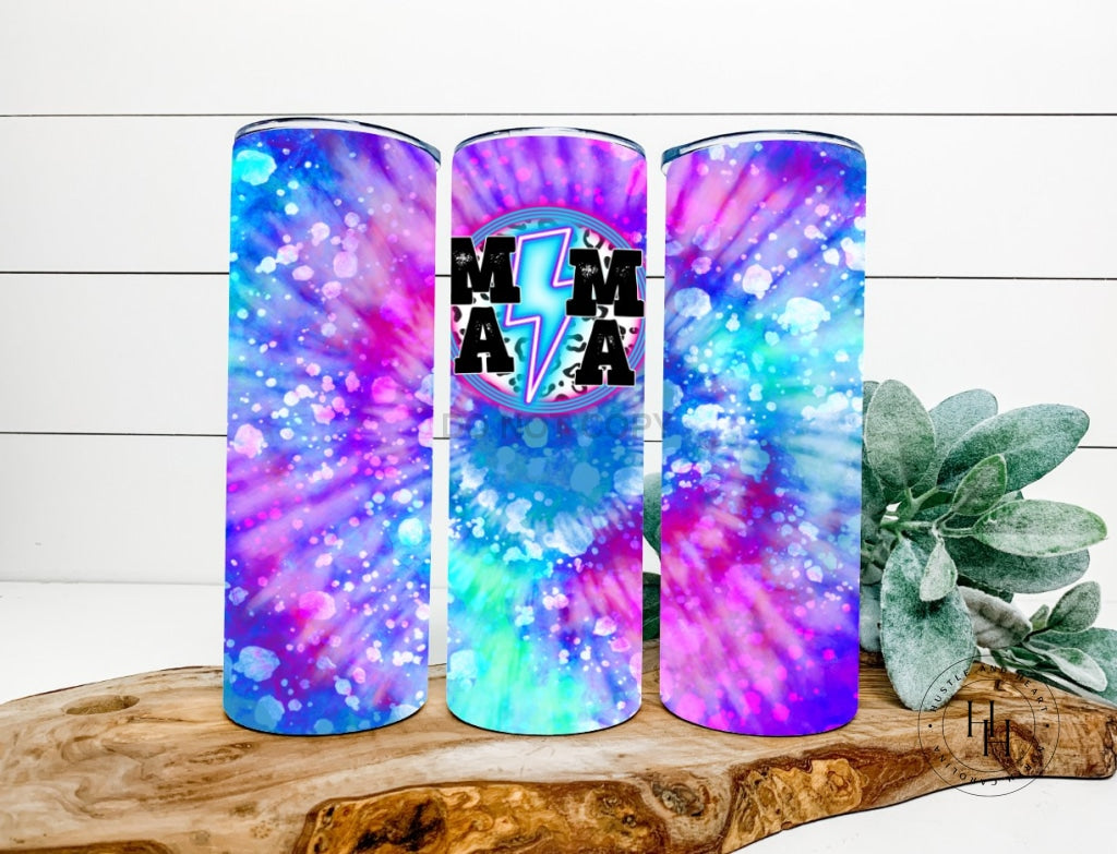 Mama Lighting Bolt Tie Dye Completed 20Oz Skinny Tumbler Sublimation