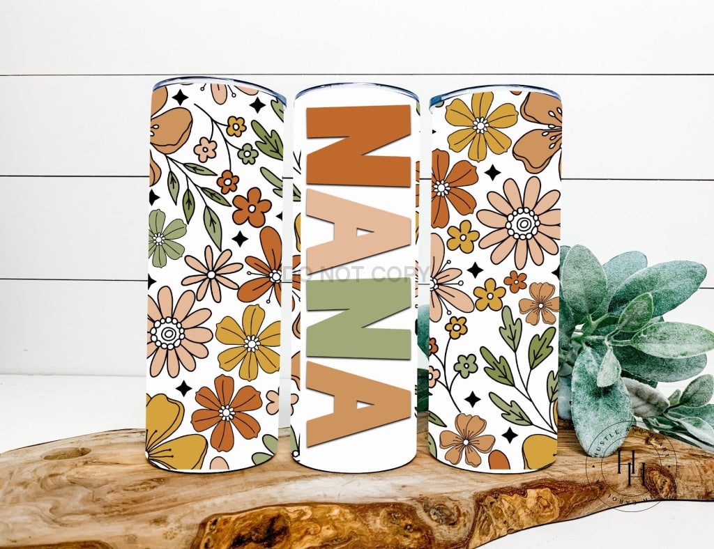 Nana Wildflower Completed 20Oz Skinny Tumbler Sublimation