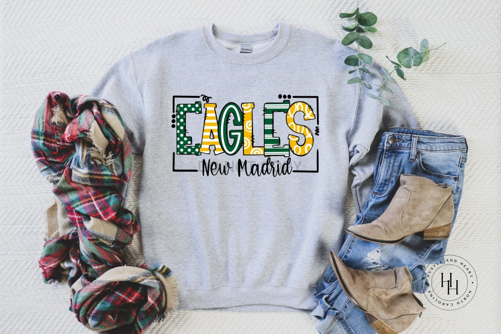 New Madrid Eagles Doodle Graphic Tee Youth Small / Unisex Sweatshirt