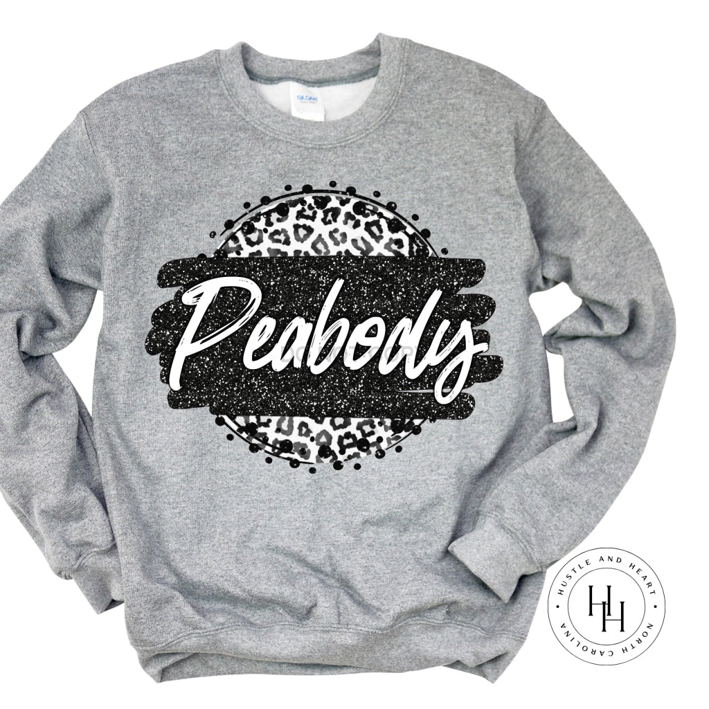 Peabody Grey Leopard Graphic Tee Circle Shirt