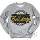 Royse City Bulldogs Grey Leopard Graphic Tee Shirt