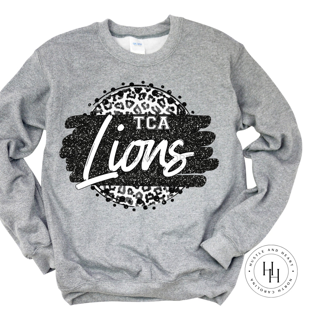 Tca Lions Grey Leopard Graphic Tee Circle Shirt