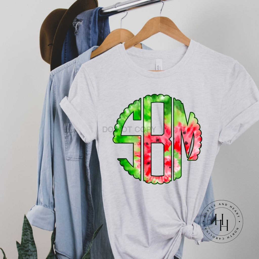 Watermelon Monogram Graphic Tee Shirt
