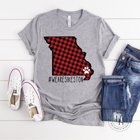 #wearesikeston Plaid Missouri Shirt