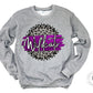 Wildcats Purple/white With Black Outline Graphic Tee Shirt